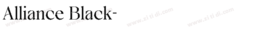 Alliance Black字体转换
